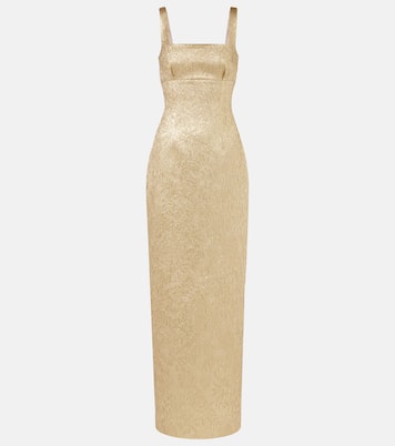 Robe longue Micheline en seersucker métallisé | Emilia Wickstead