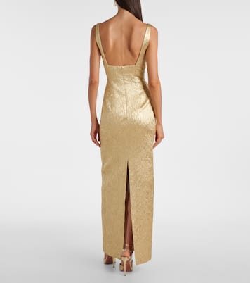 Robe longue Micheline en seersucker métallisé | Emilia Wickstead