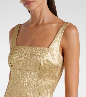 Robe longue Micheline en seersucker métallisé | Emilia Wickstead