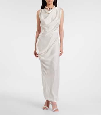 Long Fond draped satin gown | Vivienne Westwood