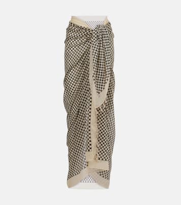 Plus De Pois cotton and silk beach cover-up | Valentino