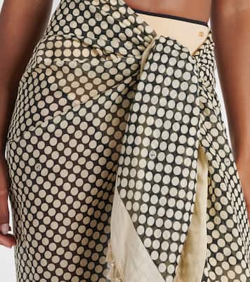 Plus De Pois cotton and silk beach cover-up | Valentino