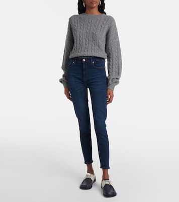 Jeans skinny Aubrey de tiro alto cropped | 7 For All Mankind