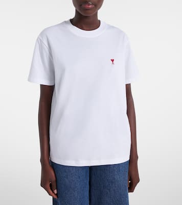 T-Shirt Ami De Cœur aus Baumwoll-Jersey | Ami Paris