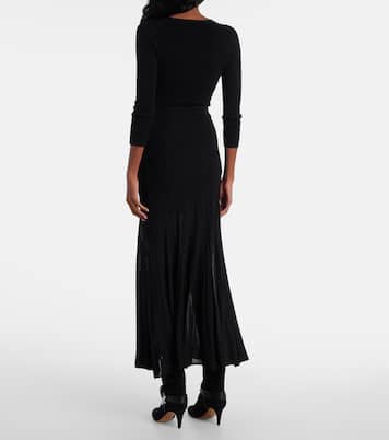 Ezra pleated semi-sheer crêpe skirt | Isabel Marant