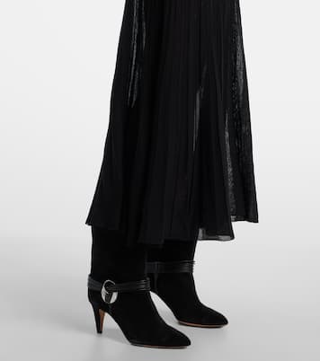 Ezra pleated semi-sheer crêpe skirt | Isabel Marant