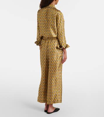 Printed silk wide-leg pants | 'S Max Mara