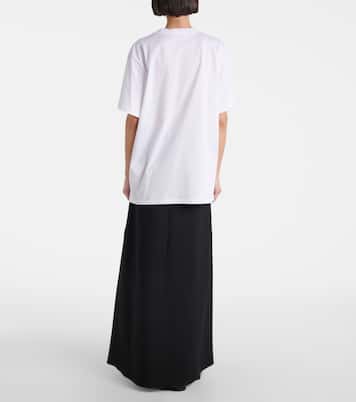 T-shirt Sequoia imprimé en coton à logo | Max Mara