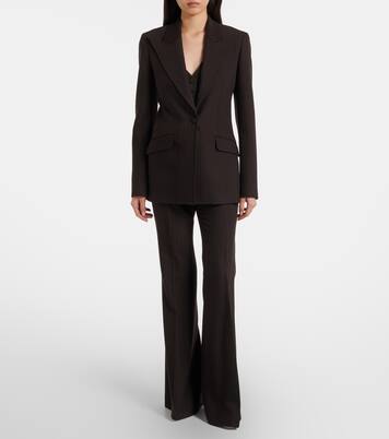 Pantaloni flared Rhein in lana a vita alta | Gabriela Hearst
