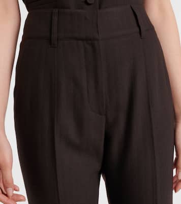 Pantaloni flared Rhein in lana a vita alta | Gabriela Hearst