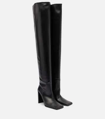 90 leather over-the-knee boots | Alaïa