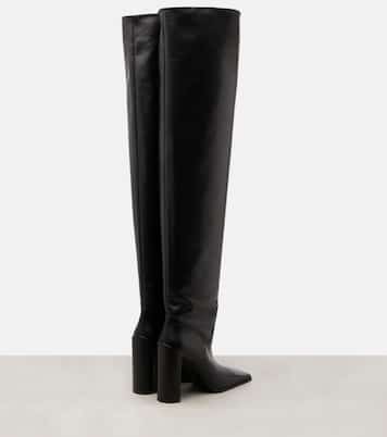 90 leather over-the-knee boots | Alaïa