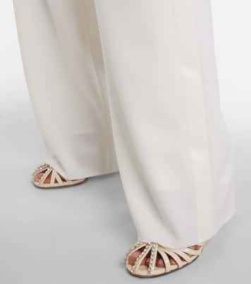 Balta high-rise virgin wool wide-leg pants | Max Mara