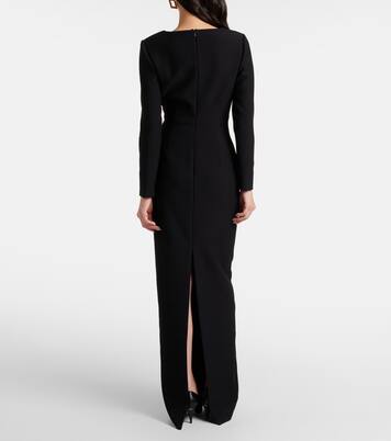 Robe longue en crêpe à fleur | Roland Mouret