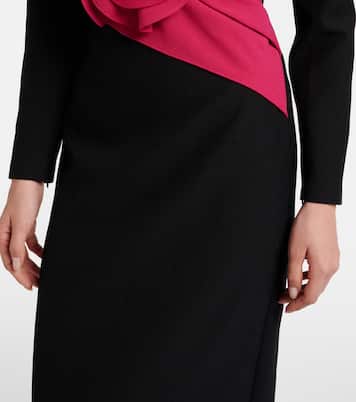 Robe longue en crêpe à fleur | Roland Mouret