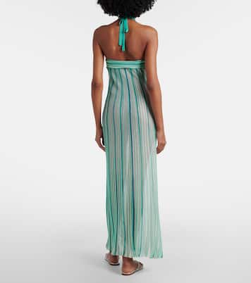 Striped halterneck maxi dress | Missoni