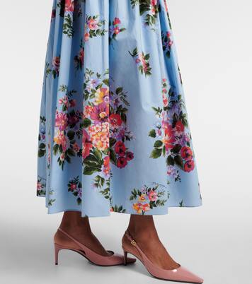 Vestido bustier de algodón floral | Dolce&Gabbana