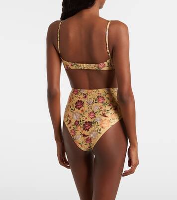 Magenta floral bikini bottoms | Agua by Agua Bendita
