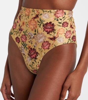 Magenta floral bikini bottoms | Agua by Agua Bendita