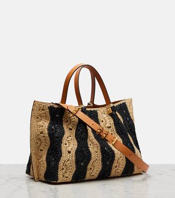 VLogo Medium raffia tote bag | Valentino Garavani