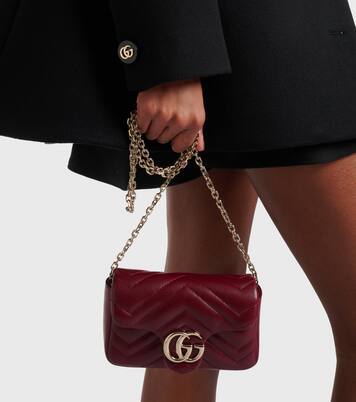 GG Marmont Mini leather shoulder bag | Gucci