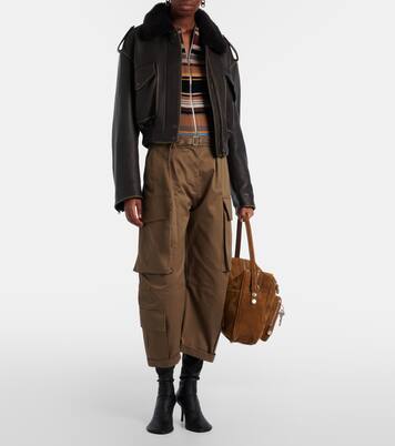 Sac Camero Camera Large en daim | Acne Studios