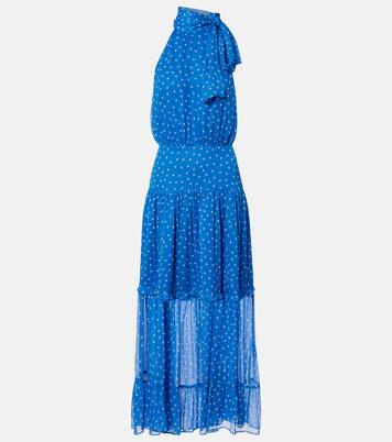 Layla tie-neck polka-dot midi dress | Rixo