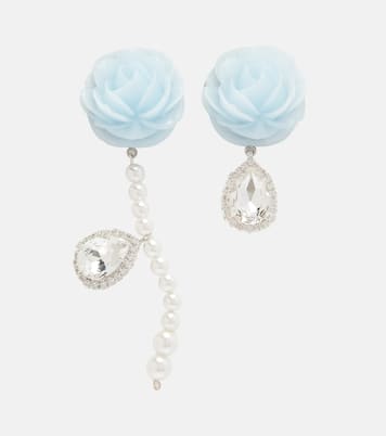 Rose embellished drop earrings | Magda Butrym
