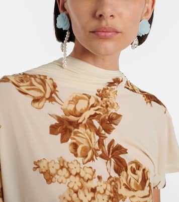 Rose embellished drop earrings | Magda Butrym