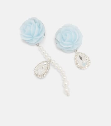 Rose embellished drop earrings | Magda Butrym