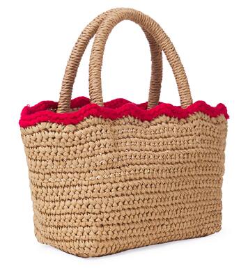 Crochet-trimmed basket bag | Self-Portrait Kids