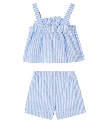 Baby - Top e shorts in cotone a righe | Tartine et Chocolat