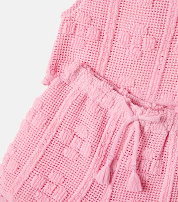 Inez crochet cotton-blend top and shorts set | Bebe Organic