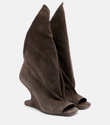 Stiefel Cantilever aus Veloursleder | Rick Owens