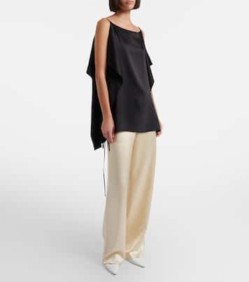 Silk satin straight pants | The Row