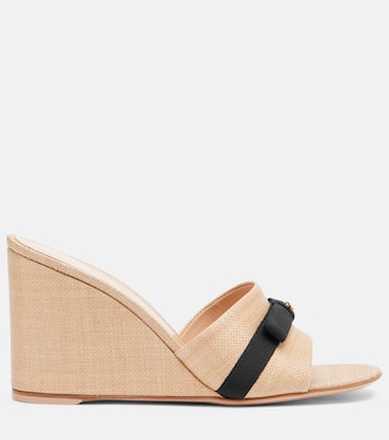 Haiti raffia wedge mules | Gianvito Rossi