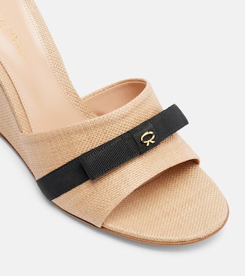 Haiti raffia wedge mules | Gianvito Rossi