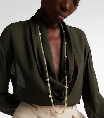 Beaded necklace with gemstones | Ileana Makri