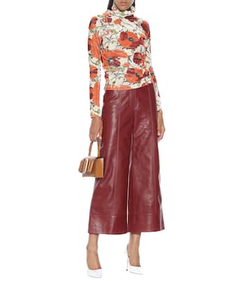 Floral velour turtleneck top | Dodo Bar Or