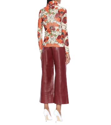 Floral velour turtleneck top | Dodo Bar Or