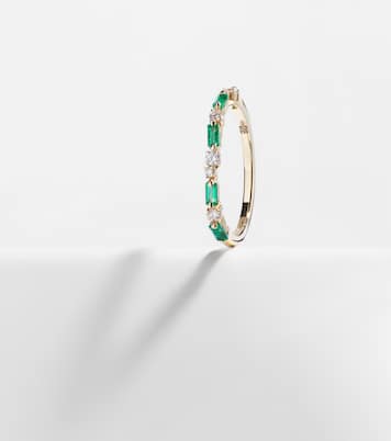 18kt gold ring with emeralds and diamonds | Suzanne Kalan