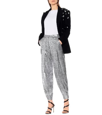 Snake-effect high-rise pants | Christopher Kane