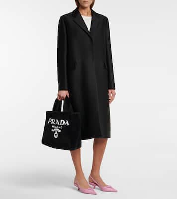 Cabas Intarsia Medium en shearling | Prada