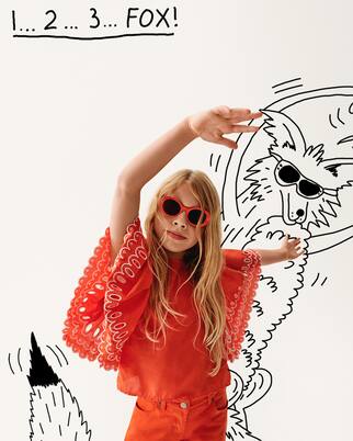 Embroidered cotton top | Stella McCartney Kids