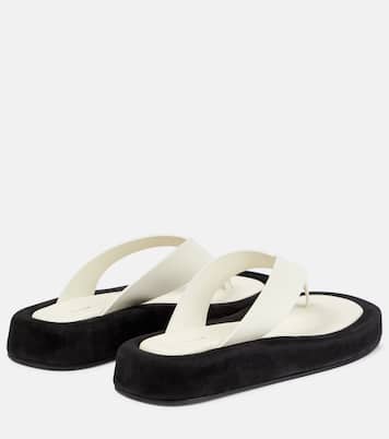 Sandali infradito Ginza in pelle e suede | The Row