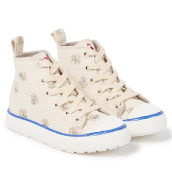 Angelica canvas high-top sneakers | Bonpoint