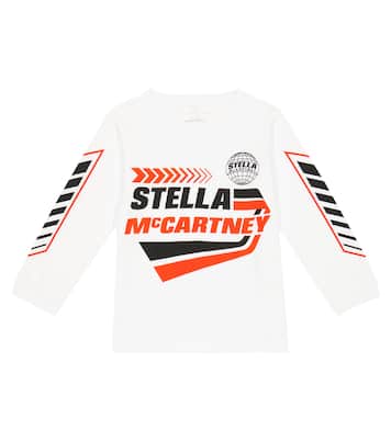 Top in cotone con stampa del logo | Stella McCartney Kids