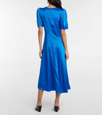 Satin belted midi dress | Stella McCartney
