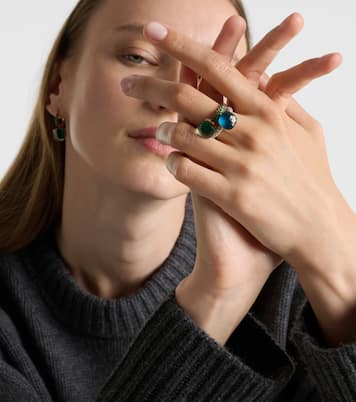 Nudo 18kt gold ring with London blue topaz and diamonds | Pomellato