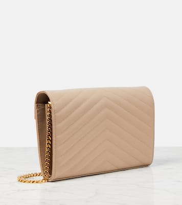 Cassandre matelassé leather wallet on chain | Saint Laurent